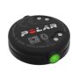 Front view of a round black arm band sensor with the word POLAR displayed across the center. thumbnail