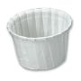 Front view of 1 oz. Pleated Paper Medicine Cup with 5000 cups per case thumbnail