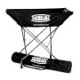 Black, hammock style basket on steel frame with black cover bag. thumbnail