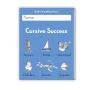 Close view of handwriting without tears, cursive success workbook with a blue cover for fourth grade students. The activities pages promote fluency with more advance language arts activities.  thumbnail
