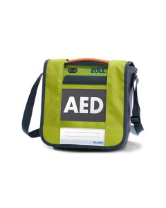 Zoll AED 3 soft Carry case holding Zoll AED 3 with shoulder strap located towards top of the case ( AED not included)