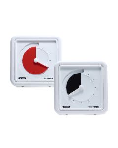 Red and black disk TIME TIMER braille
