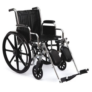 School Health Wheelchair 18" with Detachable Elevating Leg Rests