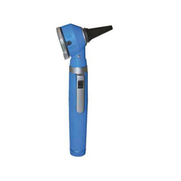Side view of Royal Blue Conventional Mini Otoscope