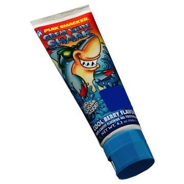 Front view of Tube of Great White Shark Berry Toothpaste