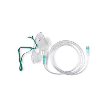 Pediatric Disposable Oxygen Mask, Non-Rebreather, Medium Concentration, 7' Tubing