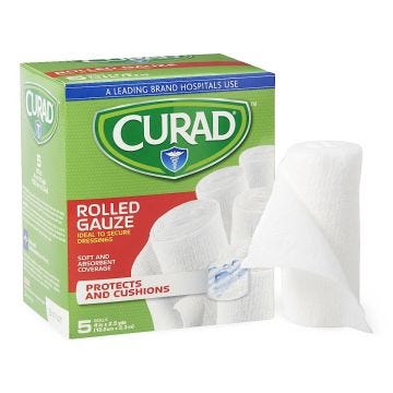 Curad Sterile, Rolled Gauze 4" x 2.5" yds, 24/cs