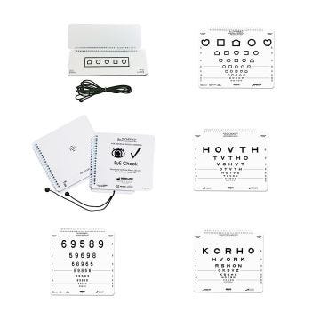 Images of products that re part of this kit:
20/40 critical line screening flipbook at 5 feet for Kindergarten
Sight Line handheld vision screening flipbook at 10 feet
AAPOS Distance Flipbook, 4 Double-Sided, 10-Feet Charts with LEA SYMBOLS®, LEA NUMBE