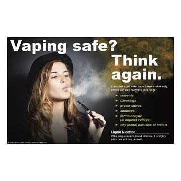Vaping Safe? Women with Hat
