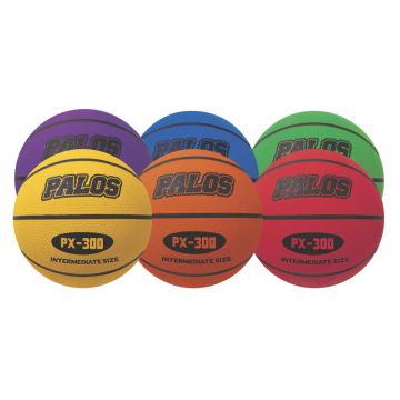 PALOS PX-300 Premium Rubber Basketballs, Official, set/6

