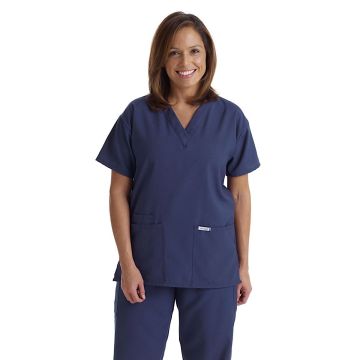 PerforMAX Women’s V-Neck Tunic Scrub Top with 2 Pockets
