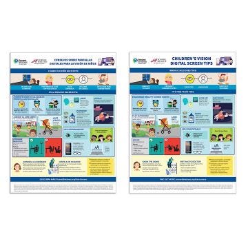 Children's Vision Digital Screen Tips Poster