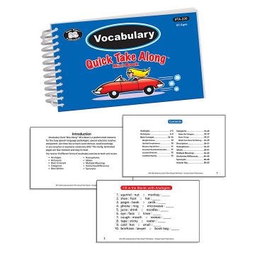 Vocabulary Quick Take Along Mini-Book