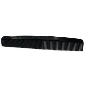 Front view 7" Black Plastic Comb