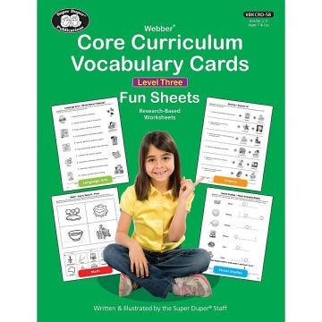 Webber Core Curriculum Vocabulary Cards Fun Sheets Level Three