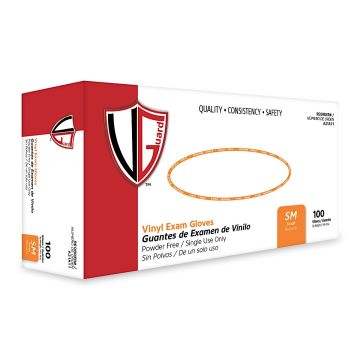 Box of 100 Small Clear, Smooth, 4 Mil Vinyl Exam Gloves