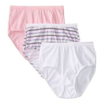 Ladies Cotton 3 pk assorted Brief