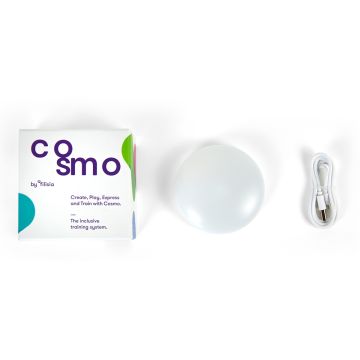 Cosmo product box, Cosmo switch, and cord.