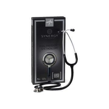 Medline Synergy Dual-Frequency Stethoscope, Black