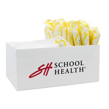School Health Acrylic Two Compartment Dispenser, White