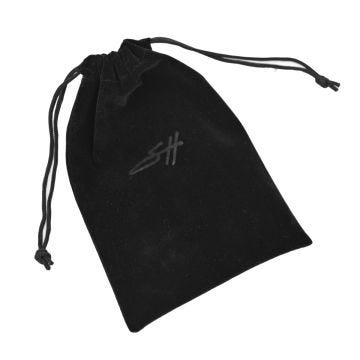 School Health Felt Drawstring Bag, Black