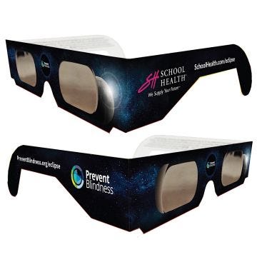 School Health & Prevent Blindness Eclipse Glasses, 50 Pack