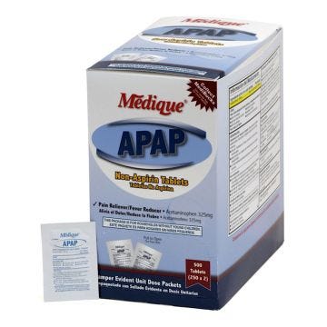 Medique Products Pain Reliever APAP 500S 325MG 250/2'S Unit Dose