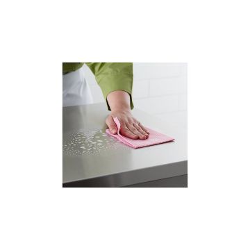 21.5x12.5 Pink & White Wiper cleaning up countertop, 200/cs
