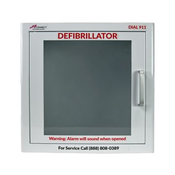 Front view of SH Connect AED Cabinet, Alarmed