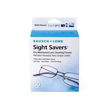 Baush Lomb Sight Savers Pre-Moistened Lens Cleaning Tissues 50 CT.