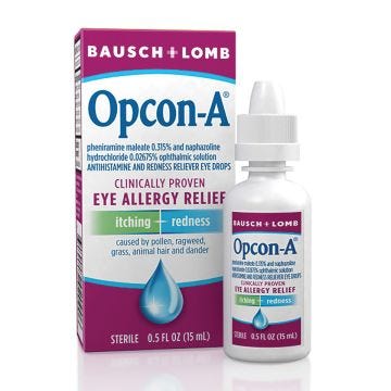 Bausch Lomb Opcon-A Antihistamine & Redness Reliever Eye Drops .5 fl oz.