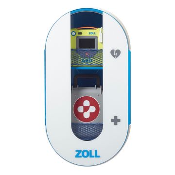the resqsystem dual aed mounted wall cabinet
