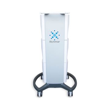 Front view of White TheraTouch Therapy Cart