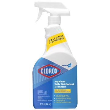 Front view of 32 oz. Spray Bottle of Clorox® Anywhere® Daily Disinfectant & Sanitizer