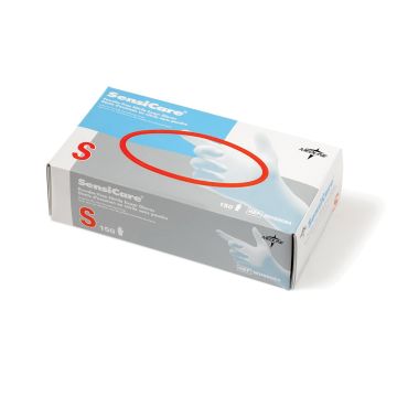 sensicare nitrile powder free exam 4.5mil gloves;size small; 150 in box