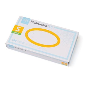 mediguard es nitrile powder free exam 3mil gloves; size small; 100 in box
