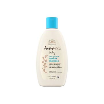 cream colored shampoo bottle with blue cap