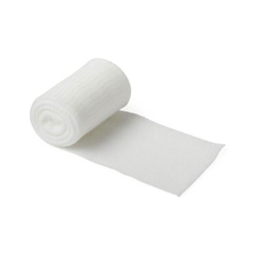 SKU 1048550 Front View of Partially Unrolled Medline Sterile Conforming Gauze Bandage; 2"