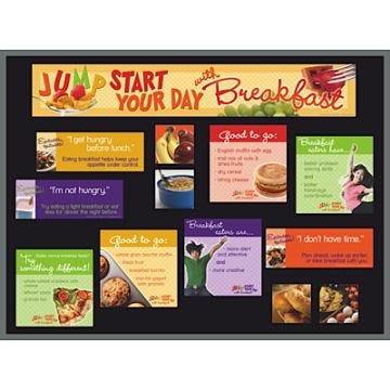 Front view of Breakfast Jump Start Bulletin Board Kit