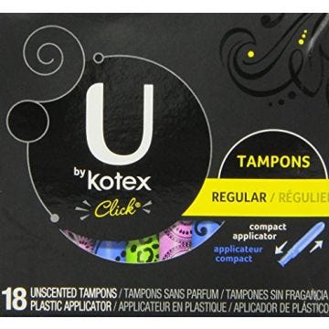 U By Kotex Tampons Click, Regular Absorbancy, 16/bx