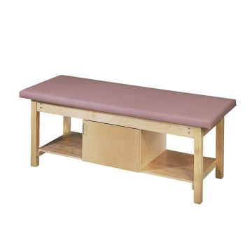 S Deluxe Treatment Table with Enclosed Central Cabinet and Two Shelves