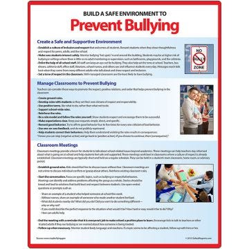 Bullying Prevention Magnet and Memo Board, Laminated - 8.5" x 11"