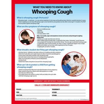 Whooping Cough/Pertussis Safety Magnet, 11" x 8.5"