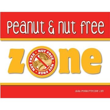 Front view of Peanut and Nut Free Poster