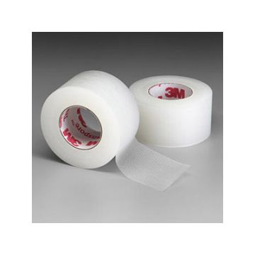 Front view of rolls of 3M Transpore Hypoallergenic and Latex Free Tape