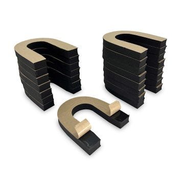 Black Heel Spurs ADH Super Foam with adhesive, 1/2"
