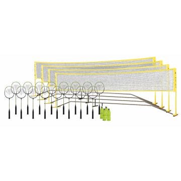 Deluxe 16 Player Badminton Packs available in middle school and high school packages. See case description for details.