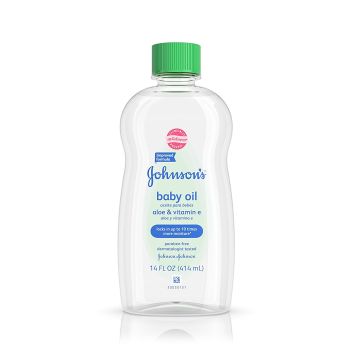 Johnson's Baby Oil with Aloe Vera and Vitamin E, Johnson and Johnson baby oil