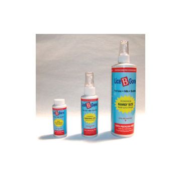 Front view of bottles of Lice-B-Gone