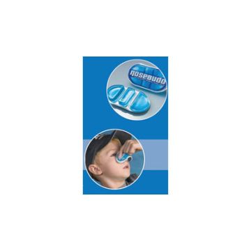Side view of little boy using NoseBudd Ice Pack on his nose